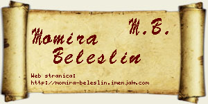 Momira Beleslin vizit kartica